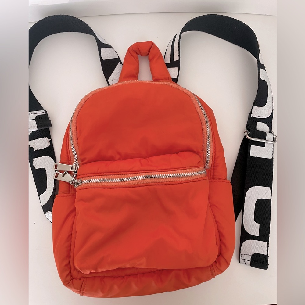 French Connection Bright Orange Small Backpack